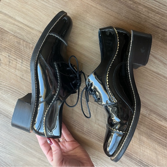 The office of Angela Scott patent leather heeled oxfords size 36 - Picture 7 of 11